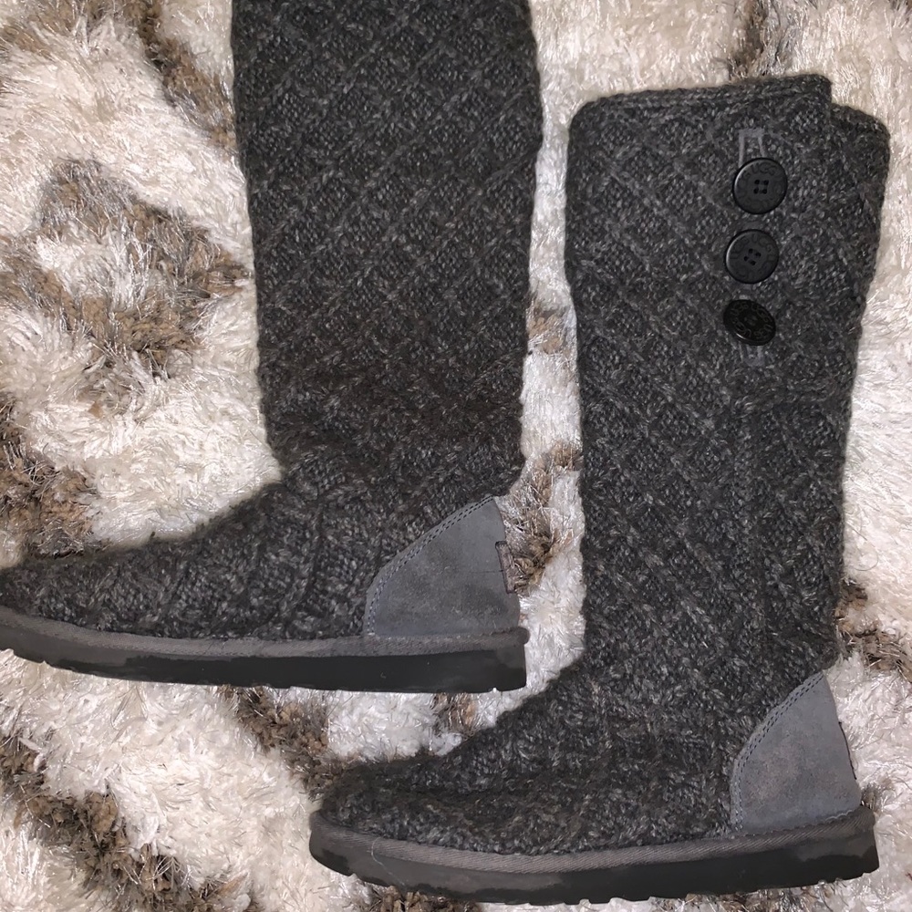 Gray Ugg Knitted Boot - image 2